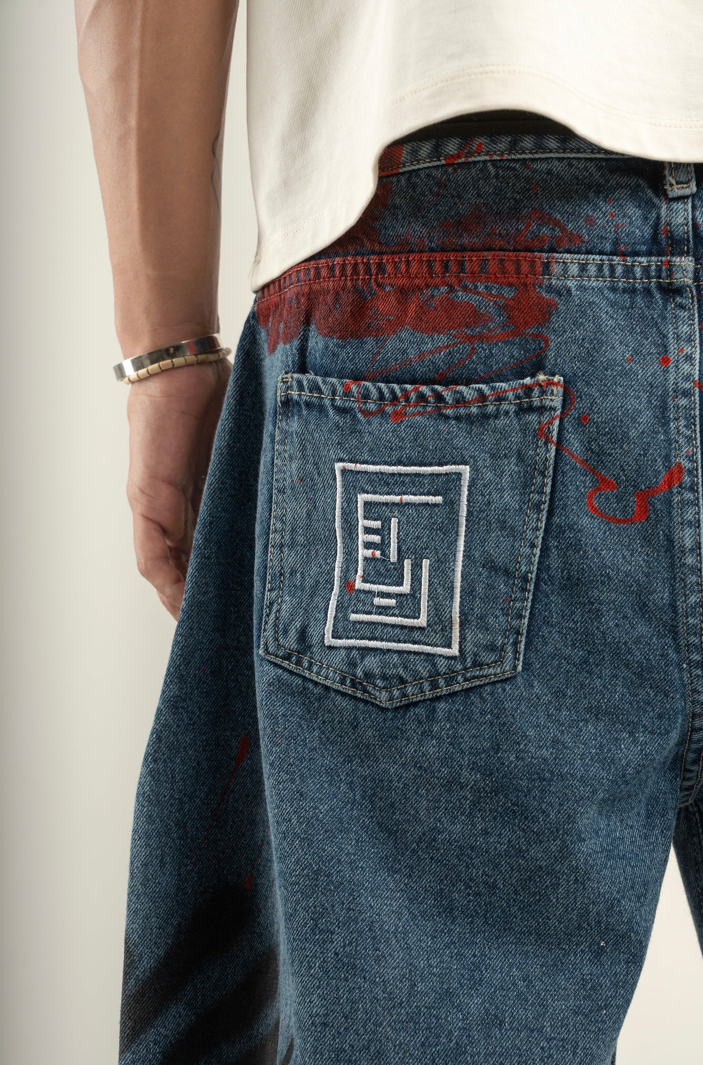 Richa ® Denim Jorts 002 X TOXIK - BLUE/RED