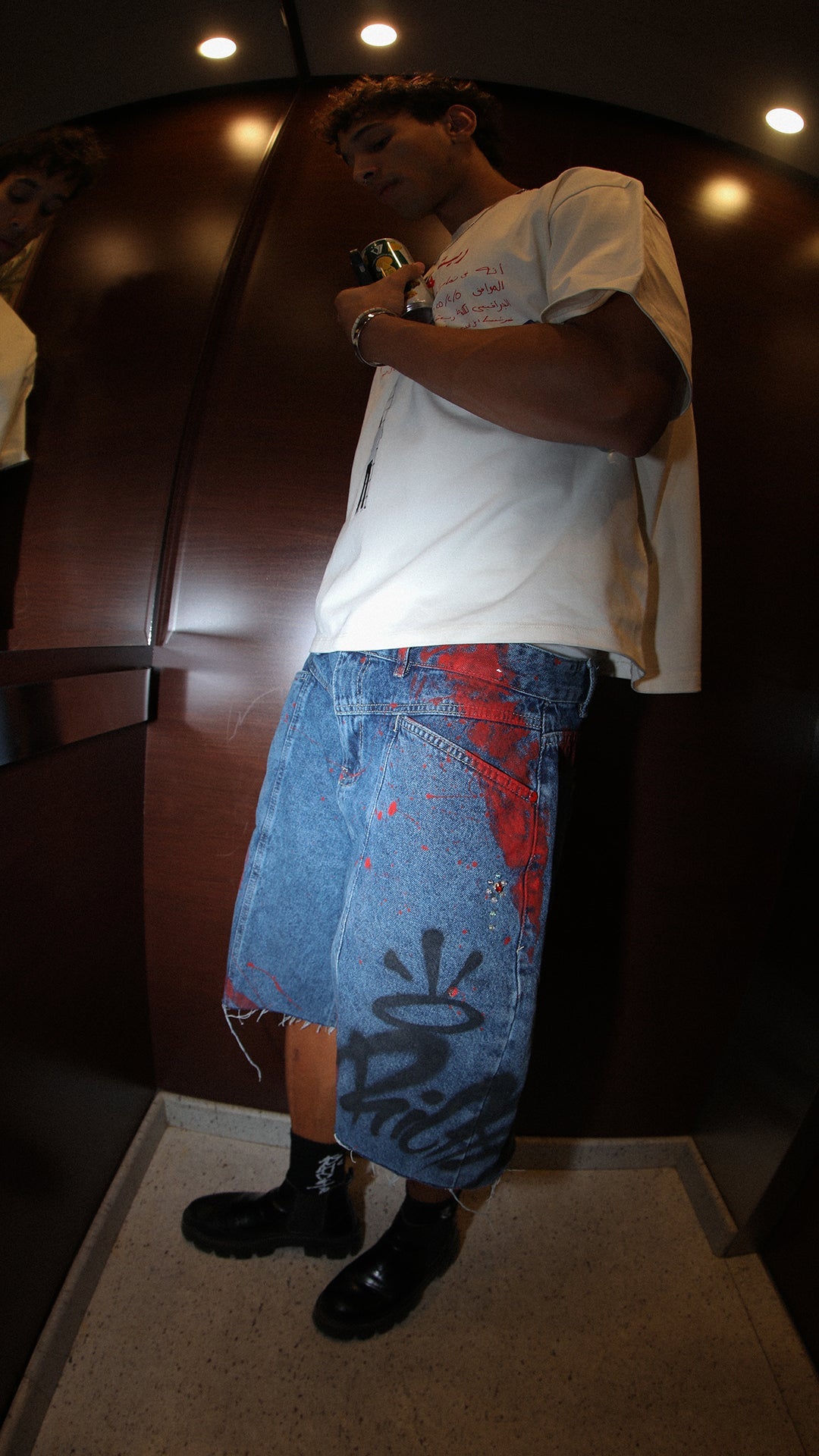 Richa ® Denim Jorts 002 X TOXIK - BLUE/RED