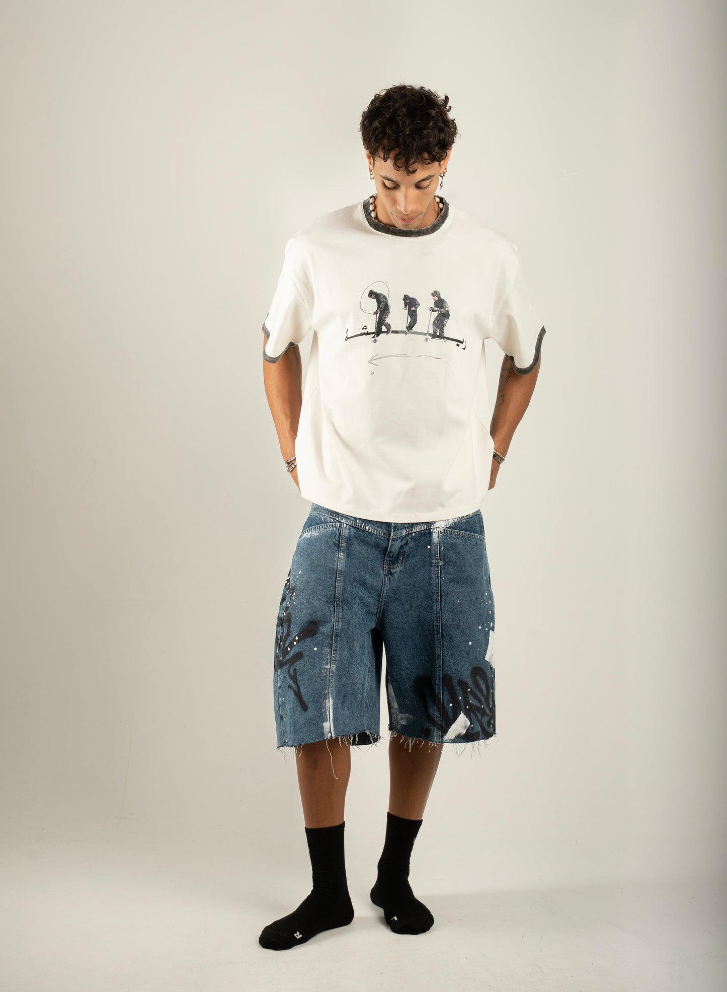 G01 Tee-Beige/Black