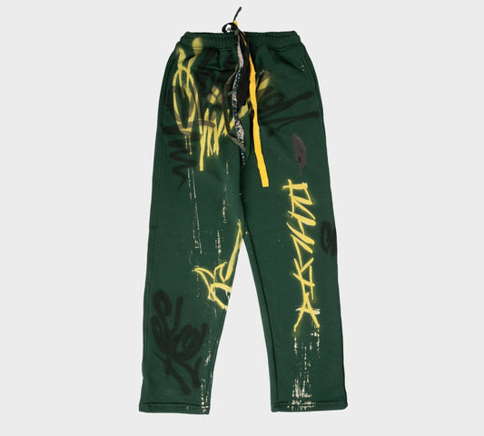Olive Graffiti sweatpants