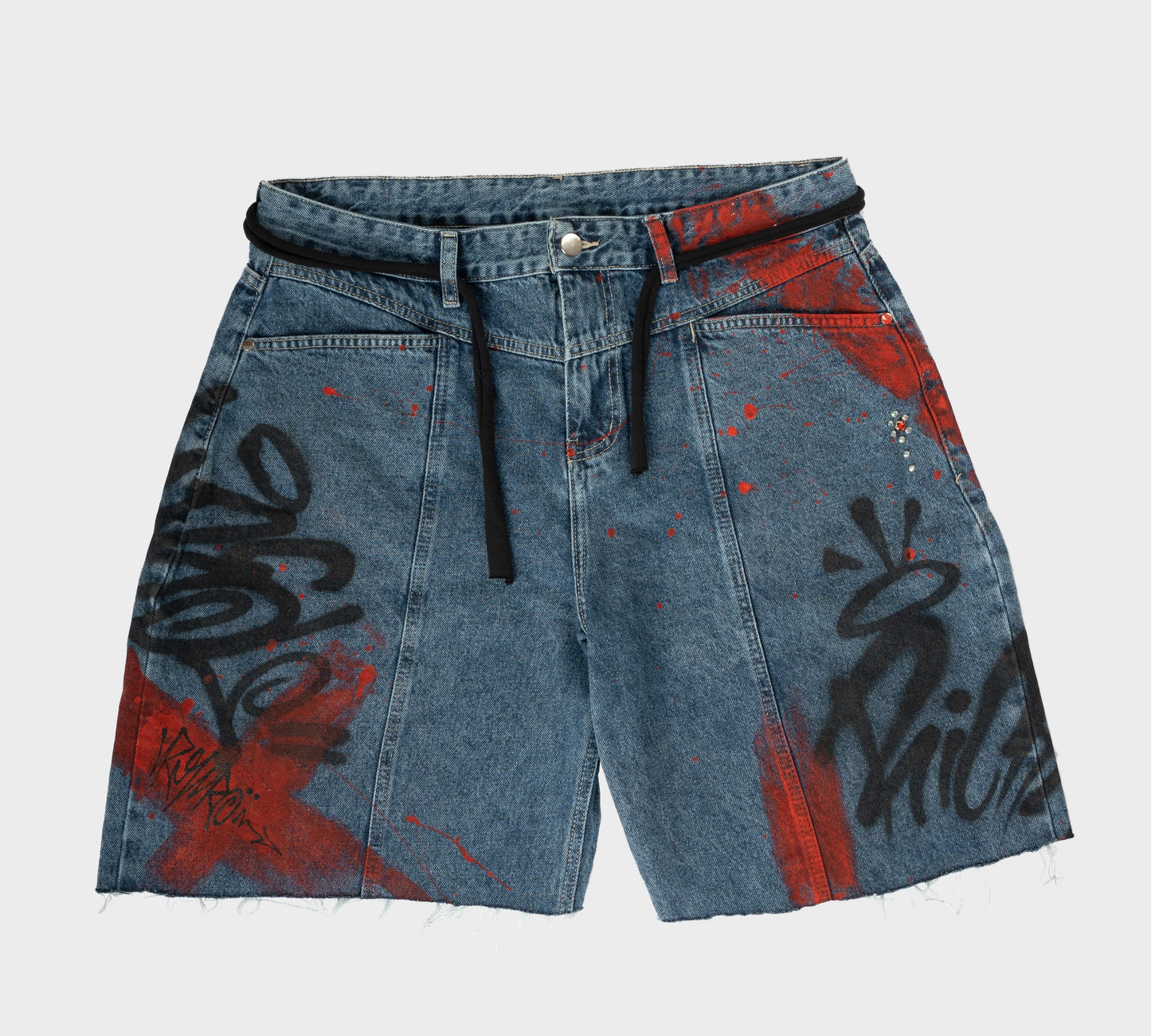 Richa ® Denim Jorts 002 X TOXIK - BLUE/RED