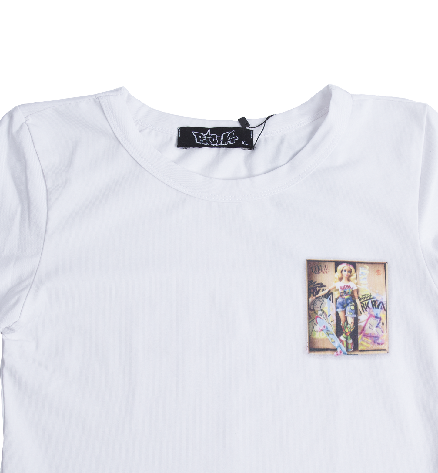 Barbie Richa Baby Tee- White