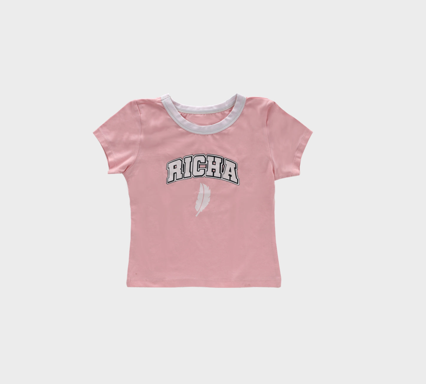 RICHA BABY TEE - PINK/WHITE